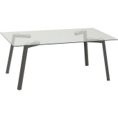 Abbey Coffee Table Clear Glass/Grey